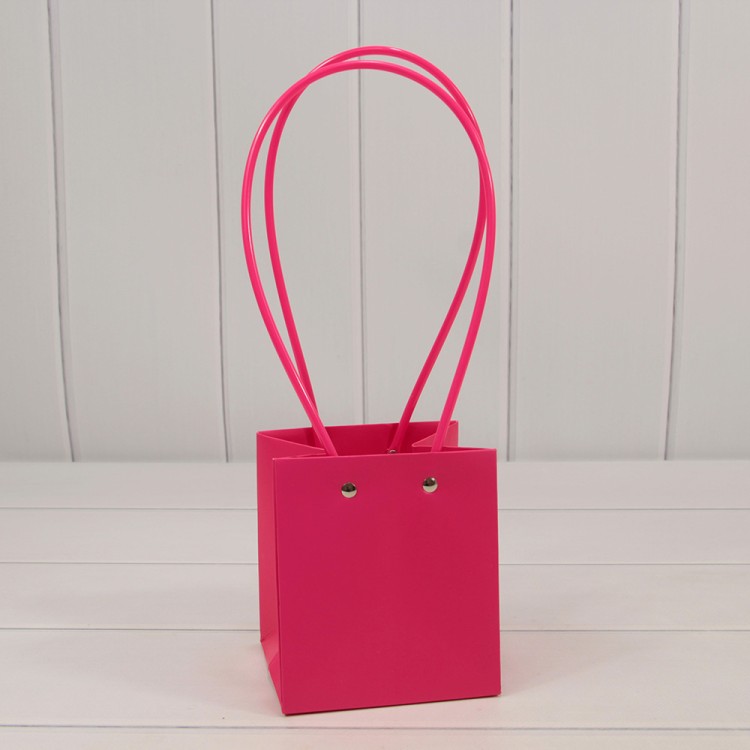 Пакет подарочный "Ваза для цветов" 12*11,5*13 Малиновый 1/10 1/250 Арт: 000586H/5