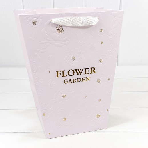 Пакет подарочный "Ваза для цветов" 25*30*16 260г "Flower Garden" Сиреневый 1/10 1/200 Арт: 000233K/2