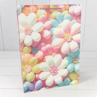 Пакет подарочный с блёстками "Цветы" (микс 262) 30*41,5*12 210г 1/20 1/80 Арт: 000262A - Пакет подарочный с блёстками "Цветы" (микс 262) 30*41,5*12 210г 1/20 1/80 Арт: 000262A