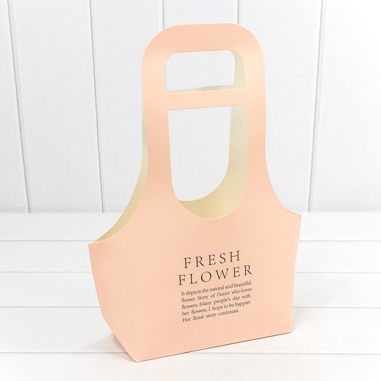 Пакет подарочный "Fresh Flower" Персиковый 22*40*10 300г 1/10 1/250 Арт: 000165/33