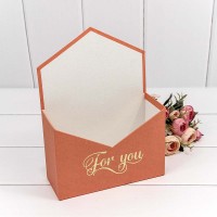 Коробка "Конверт" 18*24*7 "For you" Красный 1/34 Арт: KPL0021