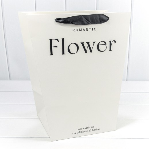 Пакет подарочный "Romantic Flower" Белый 30*35*20 210г 1/10 1/200 Арт: 000179CQ