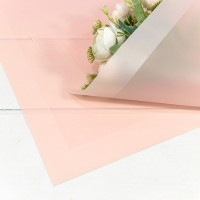 Плёнка в листах 58*58 (20 шт.) матовая с широкой рамкой 50мкм Розовый-698 1/60 Арт: 1669/698