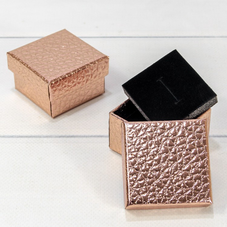 Коробка Квадратная 5,5*5,5*3,5 "Кожа крокодила" Бронзовый 1/24 1/360 Арт: 62655/1