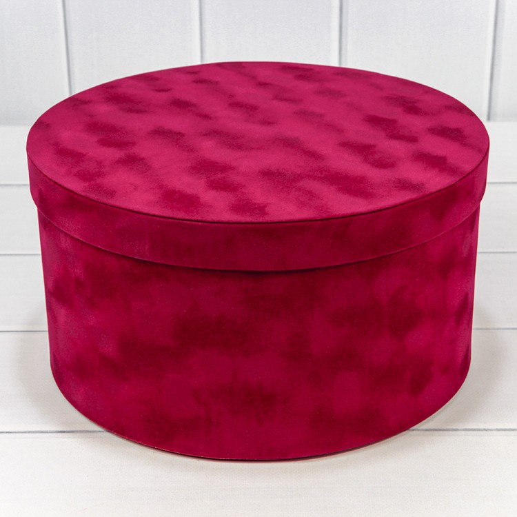 Коробки Круглые Набор 1/3 29,7*16 "Бархатный" Вишнёвый 1/6 Арт: 720955/5