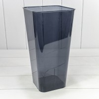 Ваза акриловая квадратная 19*19*37 700г Серо-синий 1/20 Арт: 824/3