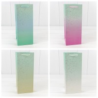 Пакет подарочный "Градиент" с блестящими вкраплениями (микс) 14*35*14 230г 1/20 1/240 Арт: 000196M