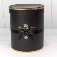 Коробки Цилиндр Набор 1/6 21*25,5 "Flowers for you" Чёрный 1/8 Арт: 720950/6