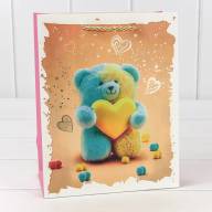 Пакет подарочный с тиснением "Мишки" (микс 314) 18*23*10 210г 1/20 1/360 Арт: 000314E - Пакет подарочный с тиснением "Мишки" (микс 314) 18*23*10 210г 1/20 1/360 Арт: 000314E