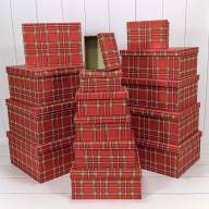 Коробки Прямоугольные Набор 1/15 42,5*33*17,6 "Клетка" Красный 1/2 Арт: 721902/500 - Коробки Прямоугольные Набор 1/15 42,5*33*17,6 "Клетка" Красный 1/2 Арт: 721902/500