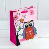 Пакет подарочный &quot;Сова&quot; (микс) 18*21,5*8 1/20 1/480 Арт: 00036E - Пакет подарочный "Сова" (микс) 18*21,5*8 1/20 1/480 Арт: 00036E