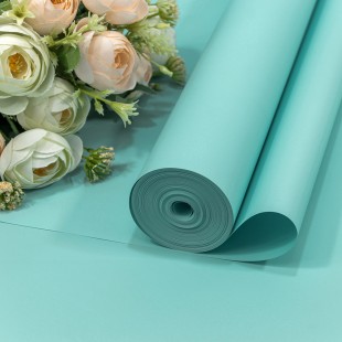 Плёнка 0,59*34м 900г "Корейская" 65мкм Голубой-635 1/6 1/12 Арт: 90038/635