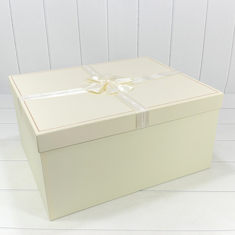 Коробки Прямоугольные Набор 1/10 53*43*26 с бантом Бежевый 1/1 Арт: 721317/2