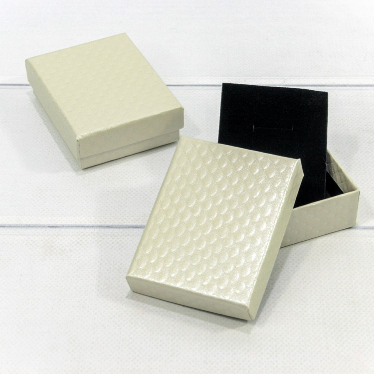 Коробка Прямоугольная 9*7*2,8 "Ромбики-2" Бежевый 1/12 1/240 Арт: 62797/3