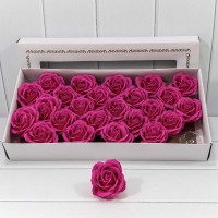 Декоративный цветок-мыло "Большая роза" Насыщенный пурпурно-красный 6,5*7 25шт. 1/20 Арт: 420053/27