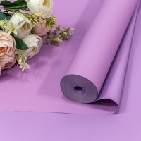 Плёнка 59см 800г матовая двухсторонняя 65мкм Сиреневый/Бледно-фиолетовый 1/6 1/12 Арт: 80004/257