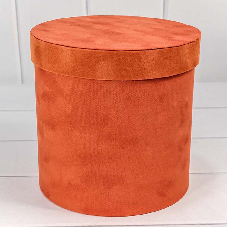 Коробки Цилиндр Набор 1/3 19,5*19 "Бархатный" Красно-оранжевый 1/18 Арт: 720767/10