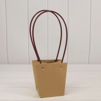 Пакет подарочный "Ваза для цветов" 13*10*13 Крафт 1/10 1/250 Арт: 000586F/8