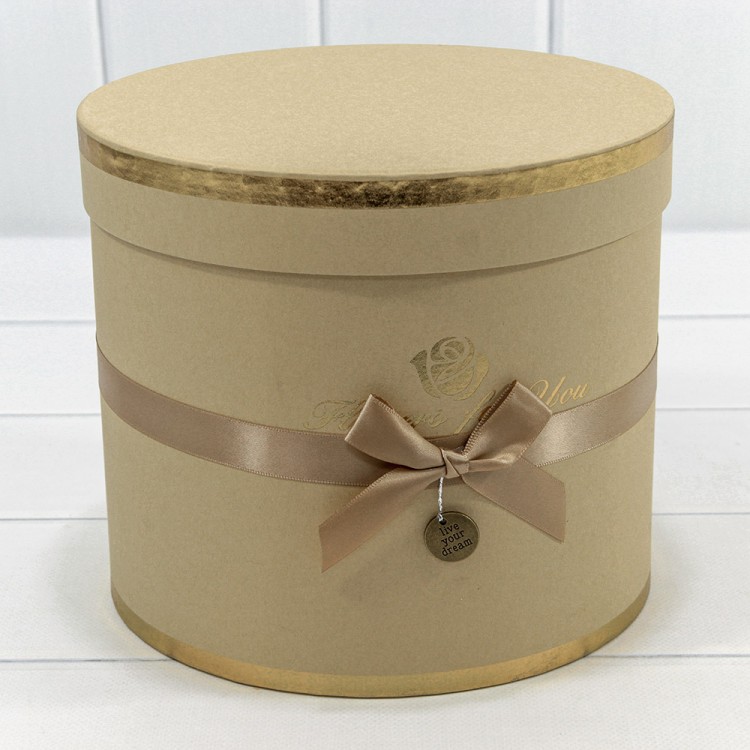 Коробки Цилиндр Набор 1/5 22,5*19,5 "Flowers for you" Крафт 1/8 Арт: 7215009/1954